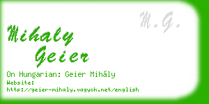 mihaly geier business card